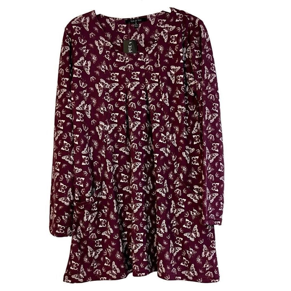 NWT Yak & Yeti Butterfly Long Sleeve Tunic Small